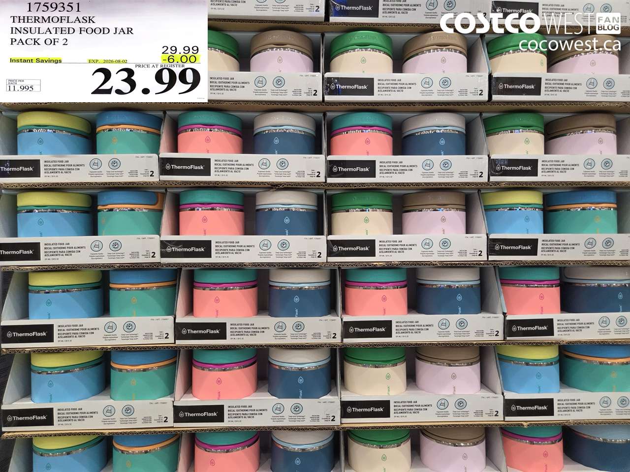 1759351 THERMOFLASK INSULATED FOOD JAR PACK OF 2 ($6.00 INSTANT SAVINGS EXPIRES ON 2026-08-02) $23.99