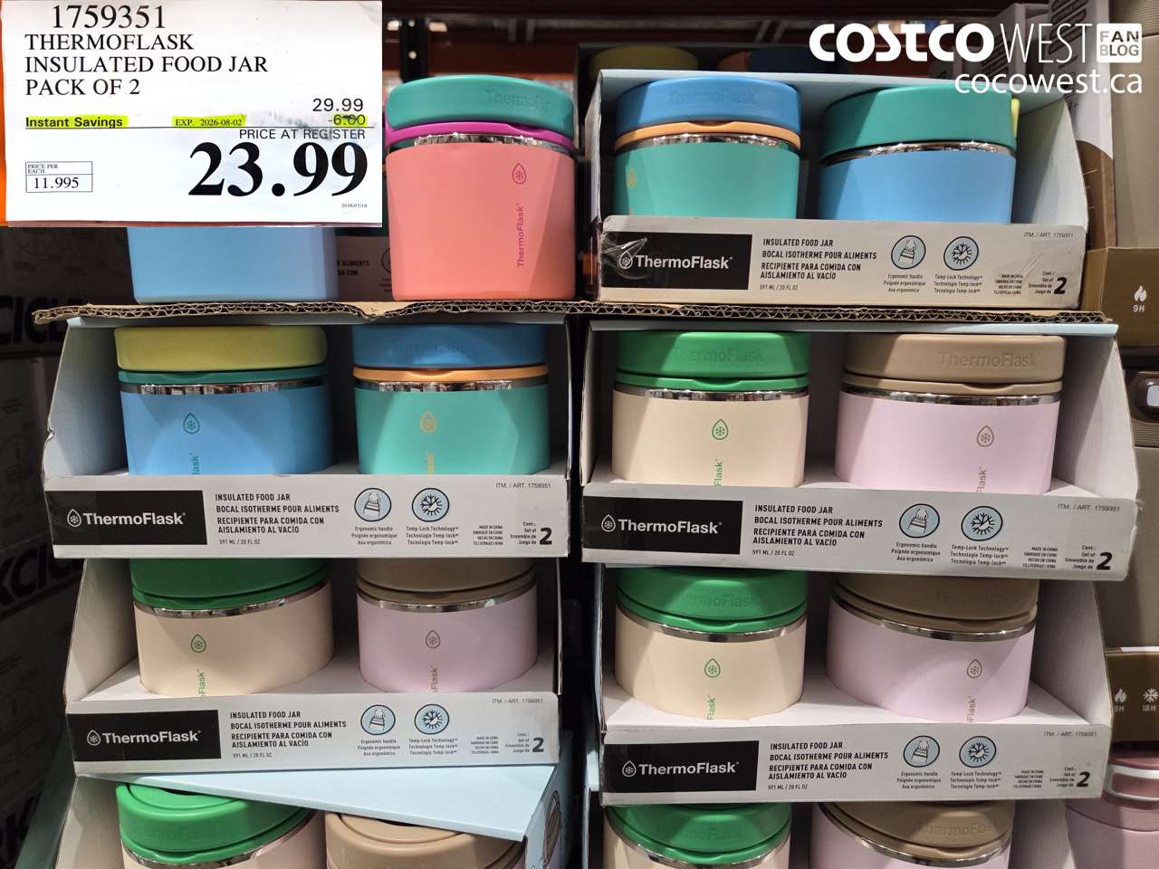 1759351 THERMOFLASK INSULATED FOOD JAR PACK OF 2 ($6.00 INSTANT SAVINGS EXPIRES ON 2026-08-02) $23.99