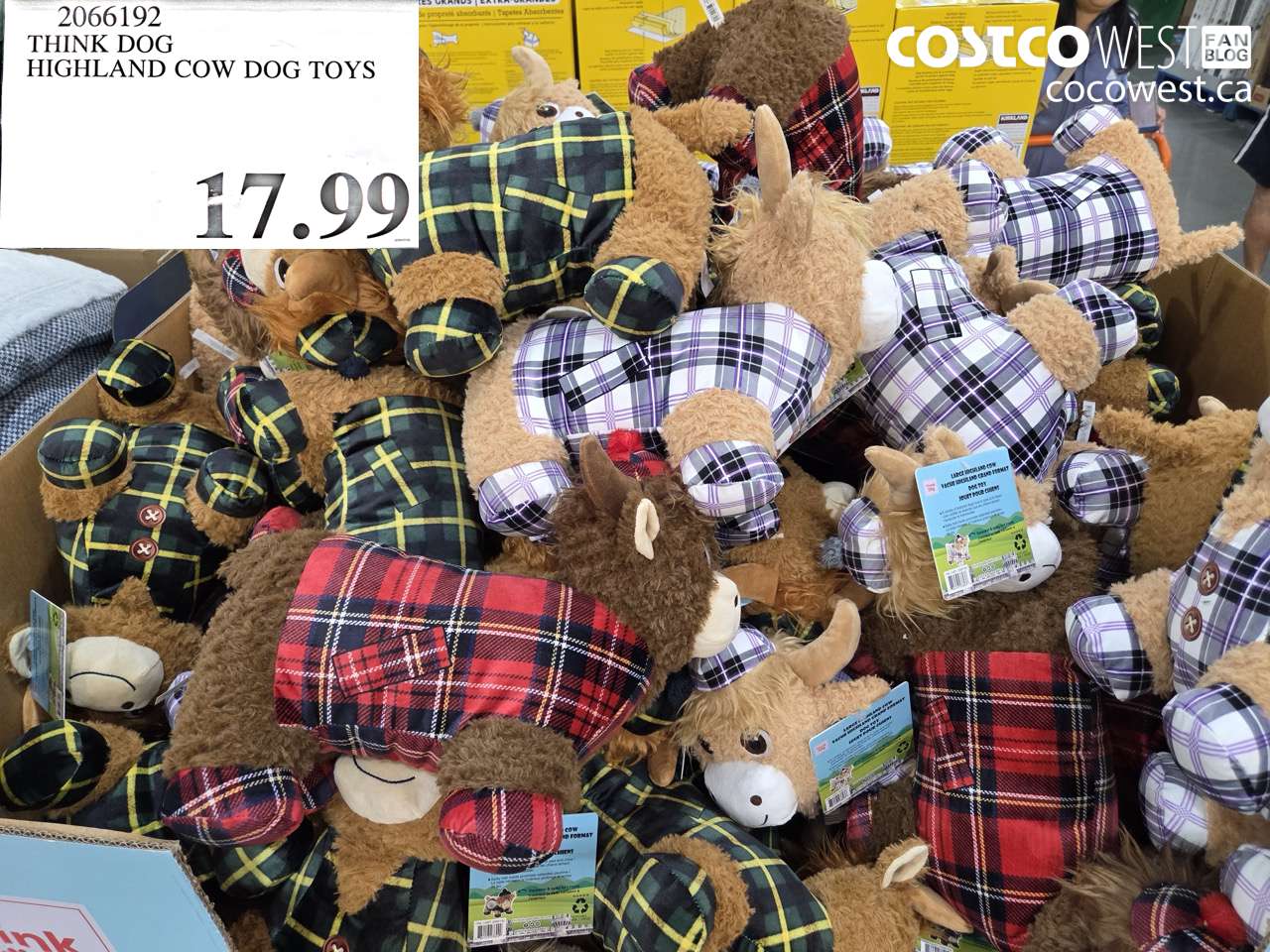 2066192 THINK DOG HIGHLAND COW DOG TOYS $17.99