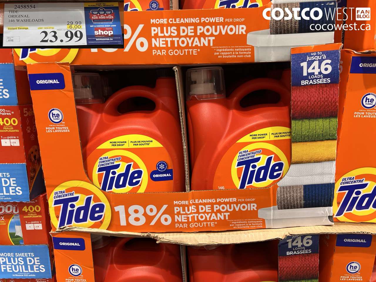 2458554 TIDE ORIGINAL 146 WASHLOADS ($6.00 INSTANT SAVINGS EXPIRES ON 2026-07-05) $23.99