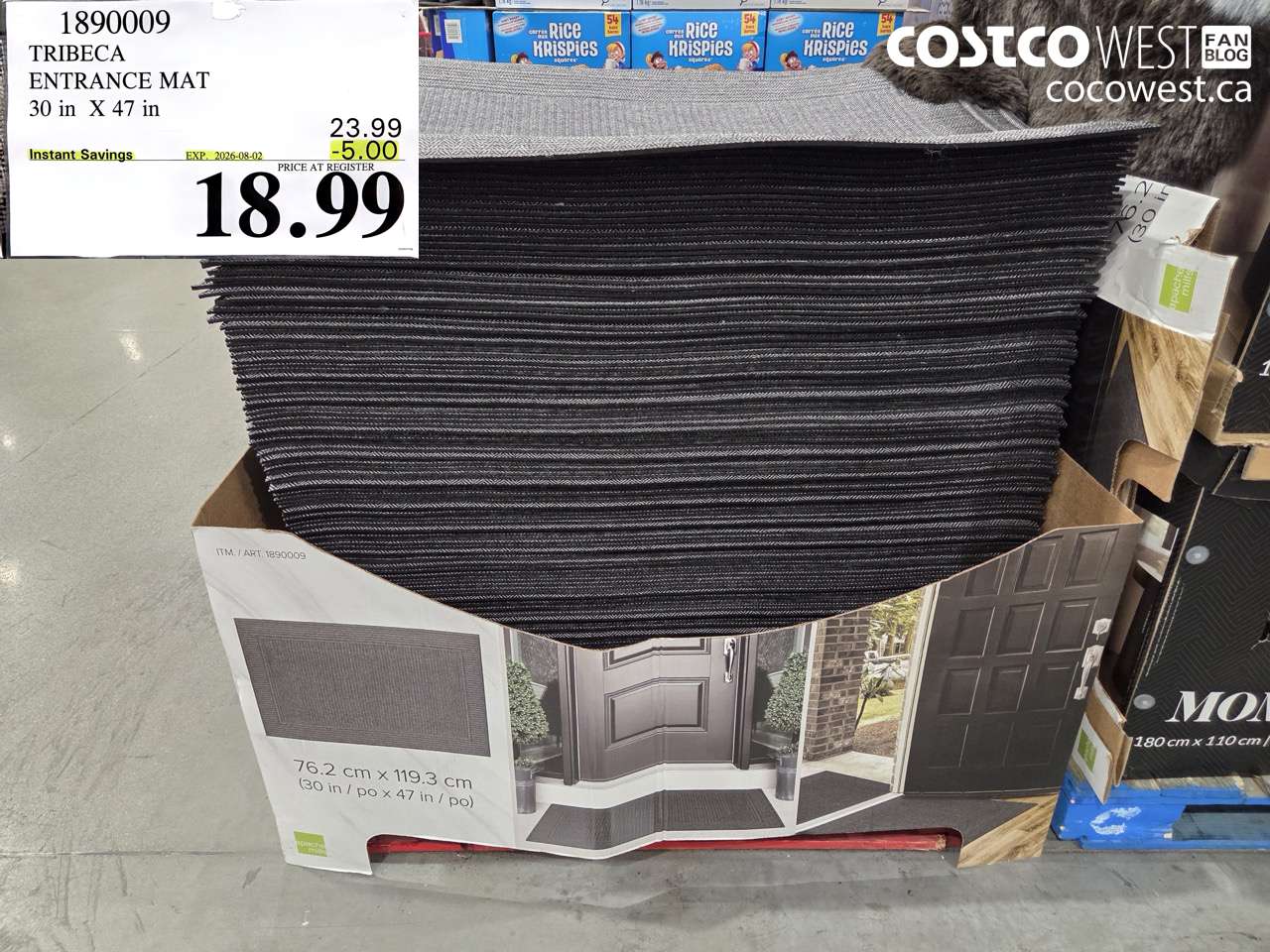 1890009 TRIBECA ENTRANCE MAT 30 IN X 47 IN ($5.00 INSTANT SAVINGS EXPIRES ON 2026-08-02) $18.99