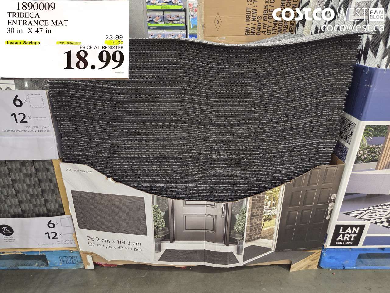 1890009 TRIBECA ENTRANCE MAT 30 IN X 47 IN ($5.00 INSTANT SAVINGS EXPIRES ON 2026-08-02) $18.99