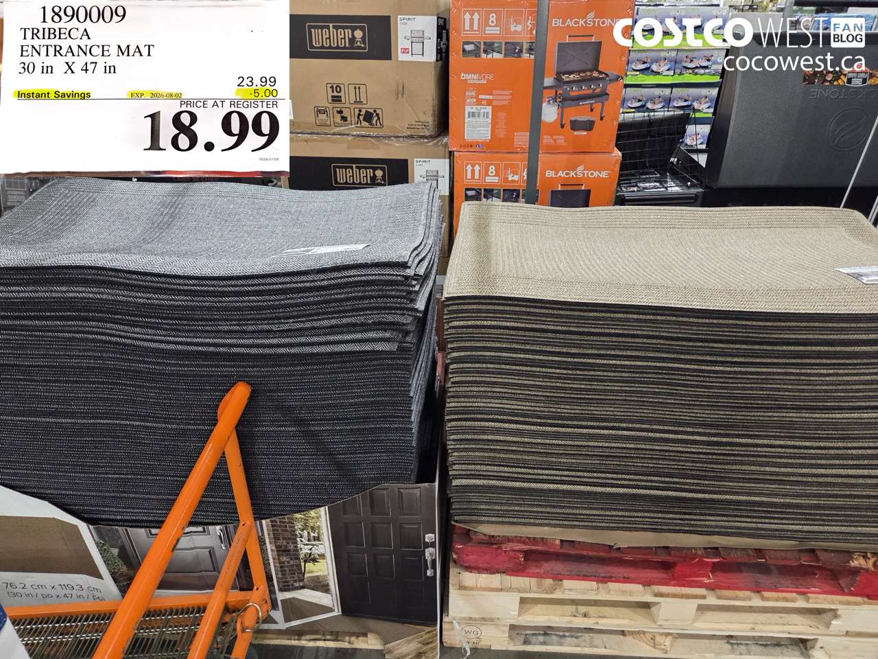 1890009 TRIBECA ENTRANCE MAT 30 IN X 47 IN ($5.00 INSTANT SAVINGS EXPIRES ON 2026-08-02) $18.99