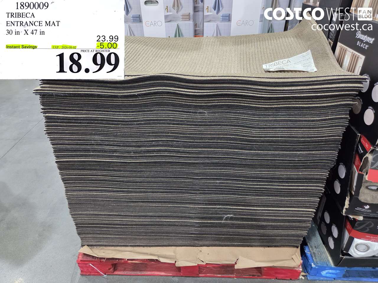 1890009 TRIBECA ENTRANCE MAT 30 IN X 47 IN ($5.00 INSTANT SAVINGS EXPIRES ON 2026-08-02) $18.99