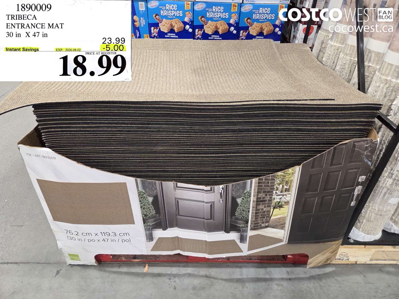 1890009 TRIBECA ENTRANCE MAT 30 IN X 47 IN ($5.00 INSTANT SAVINGS EXPIRES ON 2026-08-02) $18.99