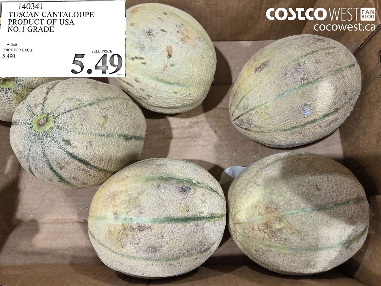 140341 TUSCAN CANTALOUPE PRODUCT OF USA NO.1 GRADE $5.49