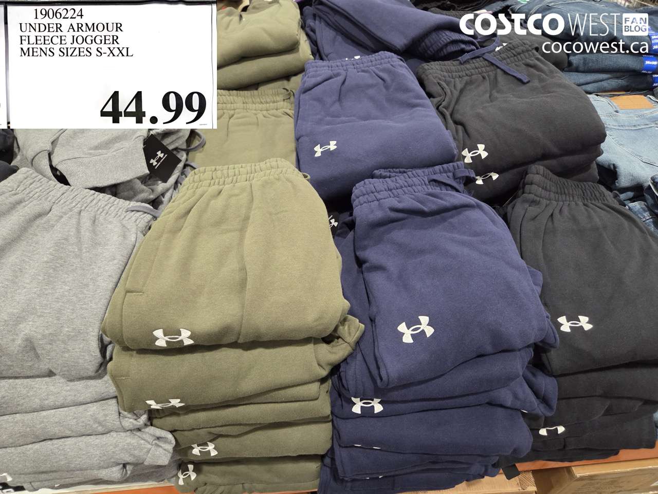1906224 UNDER ARMOUR FLEECE JOGGER MENS SIZES S-XXL $44.99