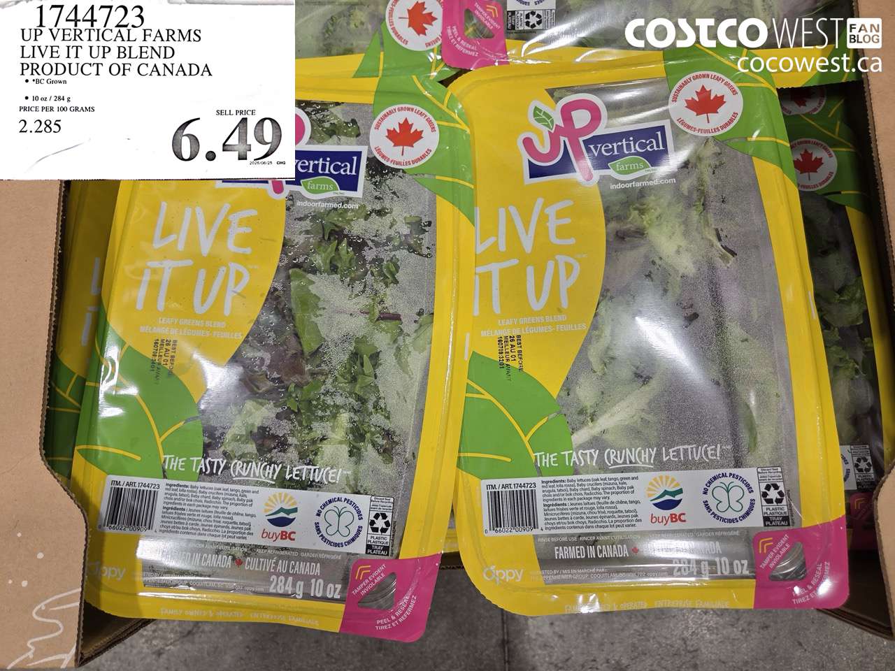 1744723 UP VERTICAL FARMS LIVE IT UP BLEND PRODUCT OF CANADA $6.49