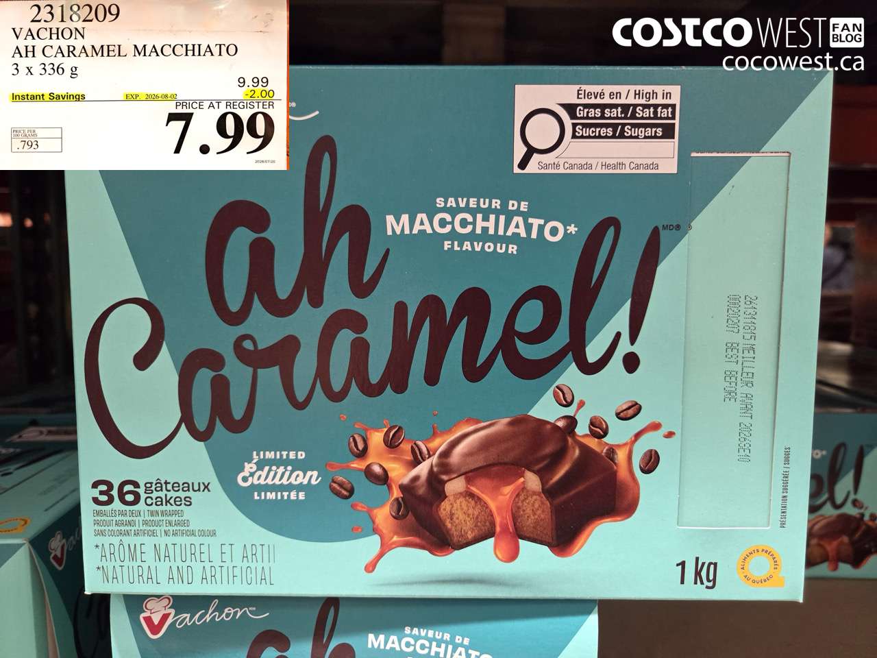 2318209 VACHON AH CARAMEL MACCHIATO 3 X 336 G ($2.00 INSTANT SAVINGS EXPIRES ON 2026-08-02) $7.99