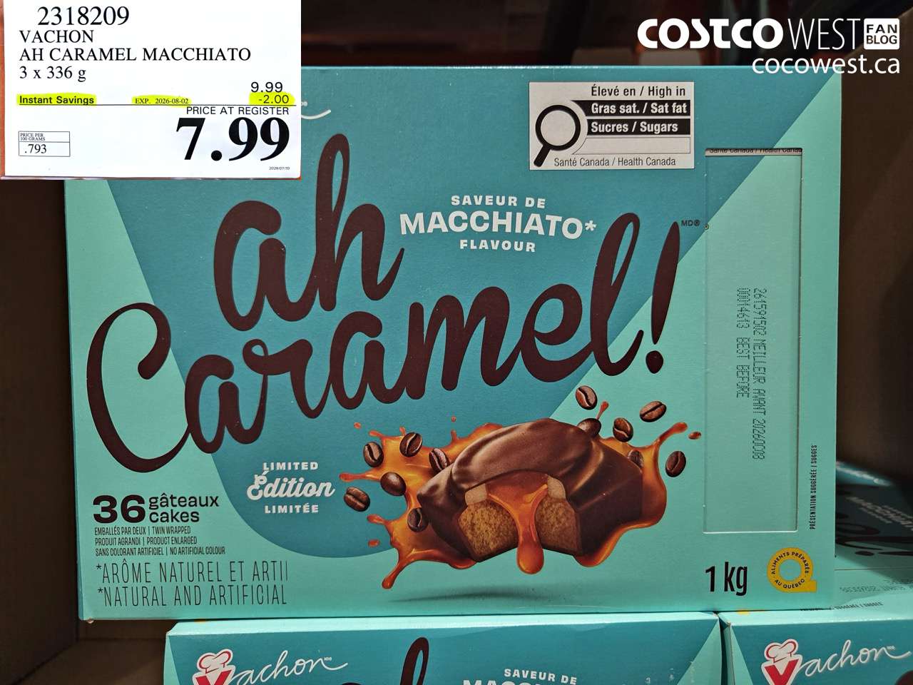 2318209 VACHON AH CARAMEL MACCHIATO 3 X 336 G ($2.00 INSTANT SAVINGS EXPIRES ON 2026-08-02) $7.99