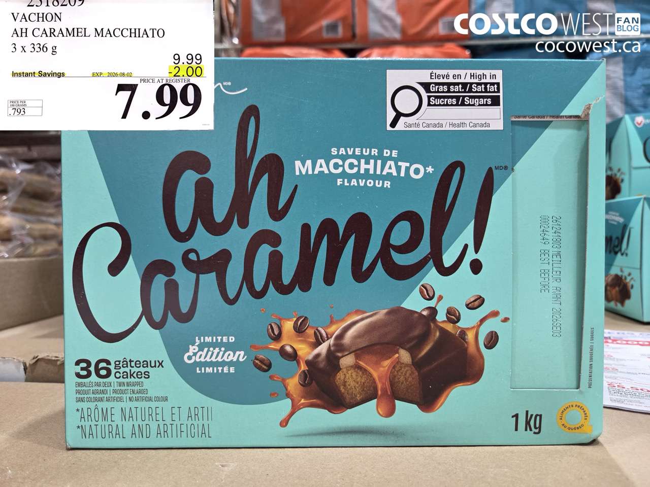 2318209 VACHON AH CARAMEL MACCHIATO 3 X 336 G ($2.00 INSTANT SAVINGS EXPIRES ON 2026-08-02) $7.99