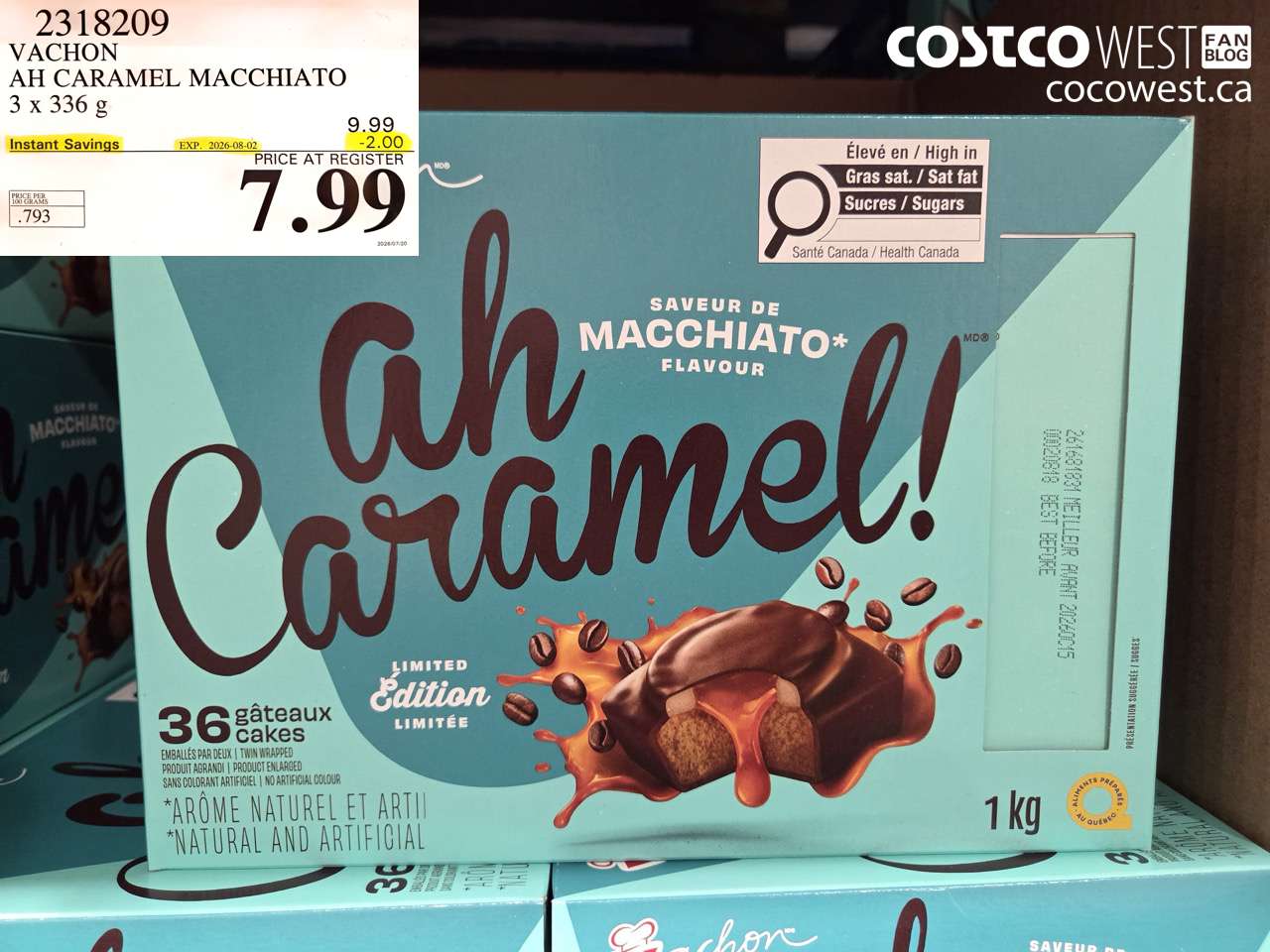 2318209 VACHON AH CARAMEL MACCHIATO 3 X 336 G ($2.00 INSTANT SAVINGS EXPIRES ON 2026-08-02) $7.99