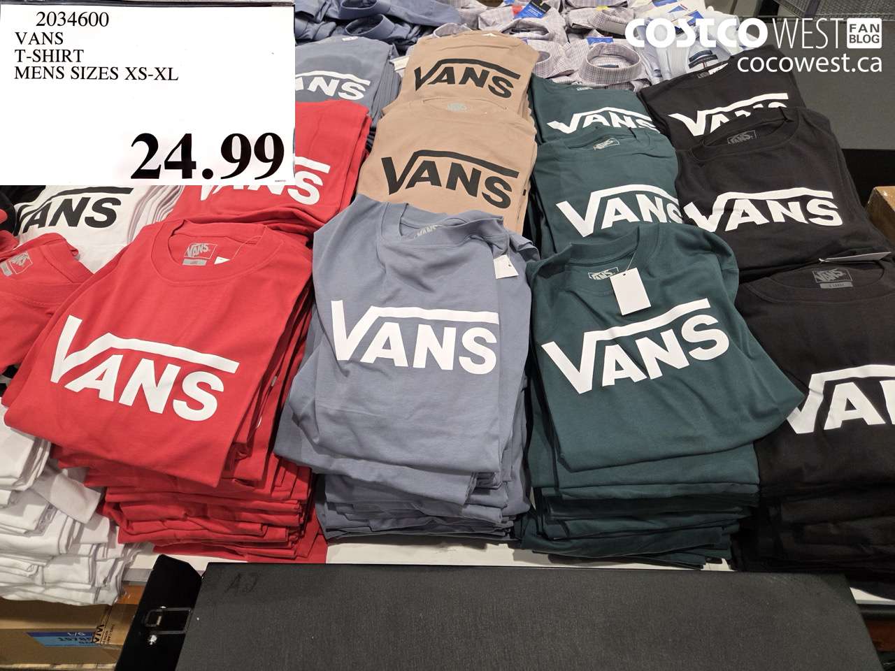 2034600 VANS T-SHIRT MENS SIZES XS-XL $24.99