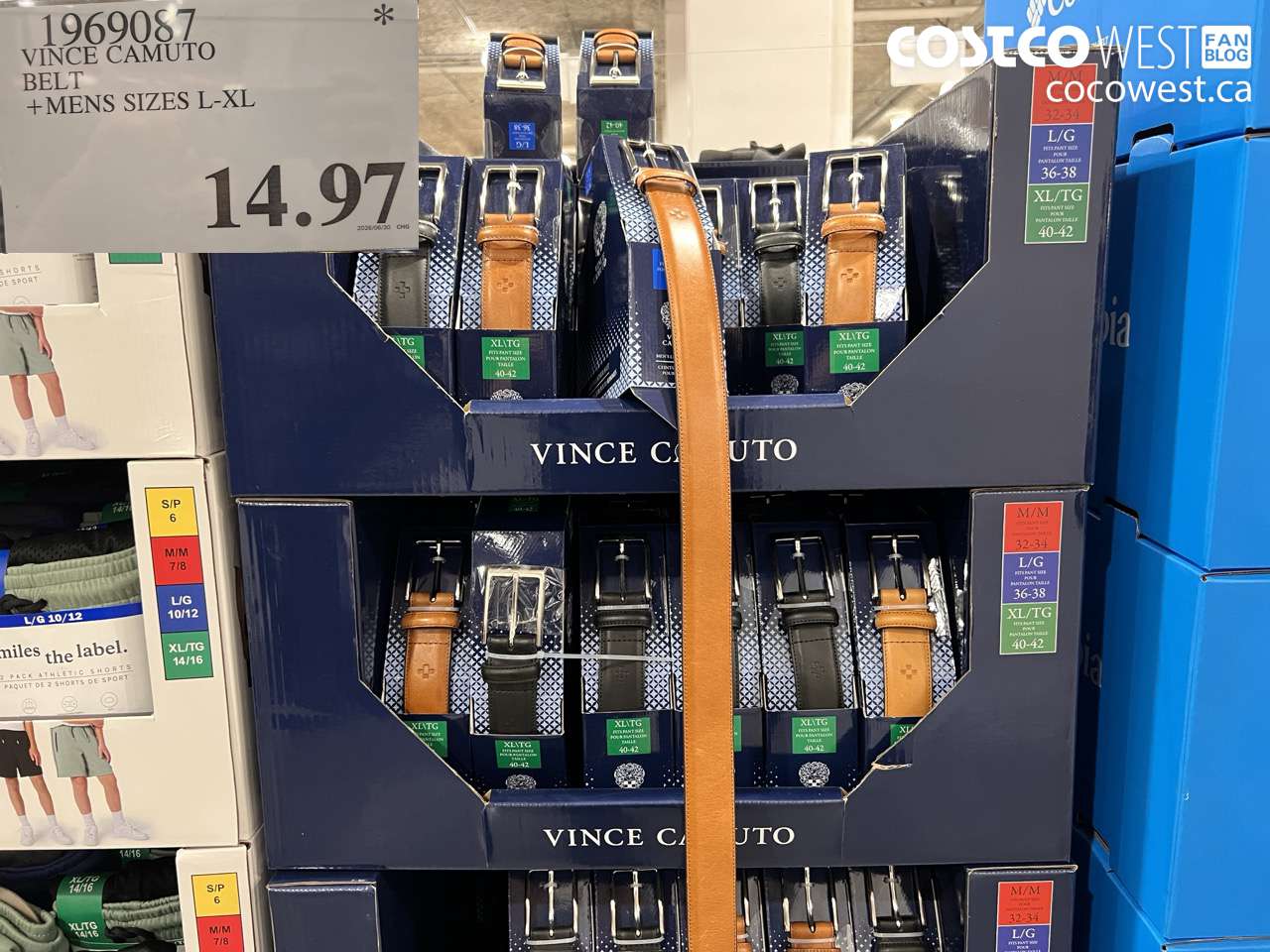 1969087 VINCE CAMUTO BELT MENS SIZES L-XL $14.97