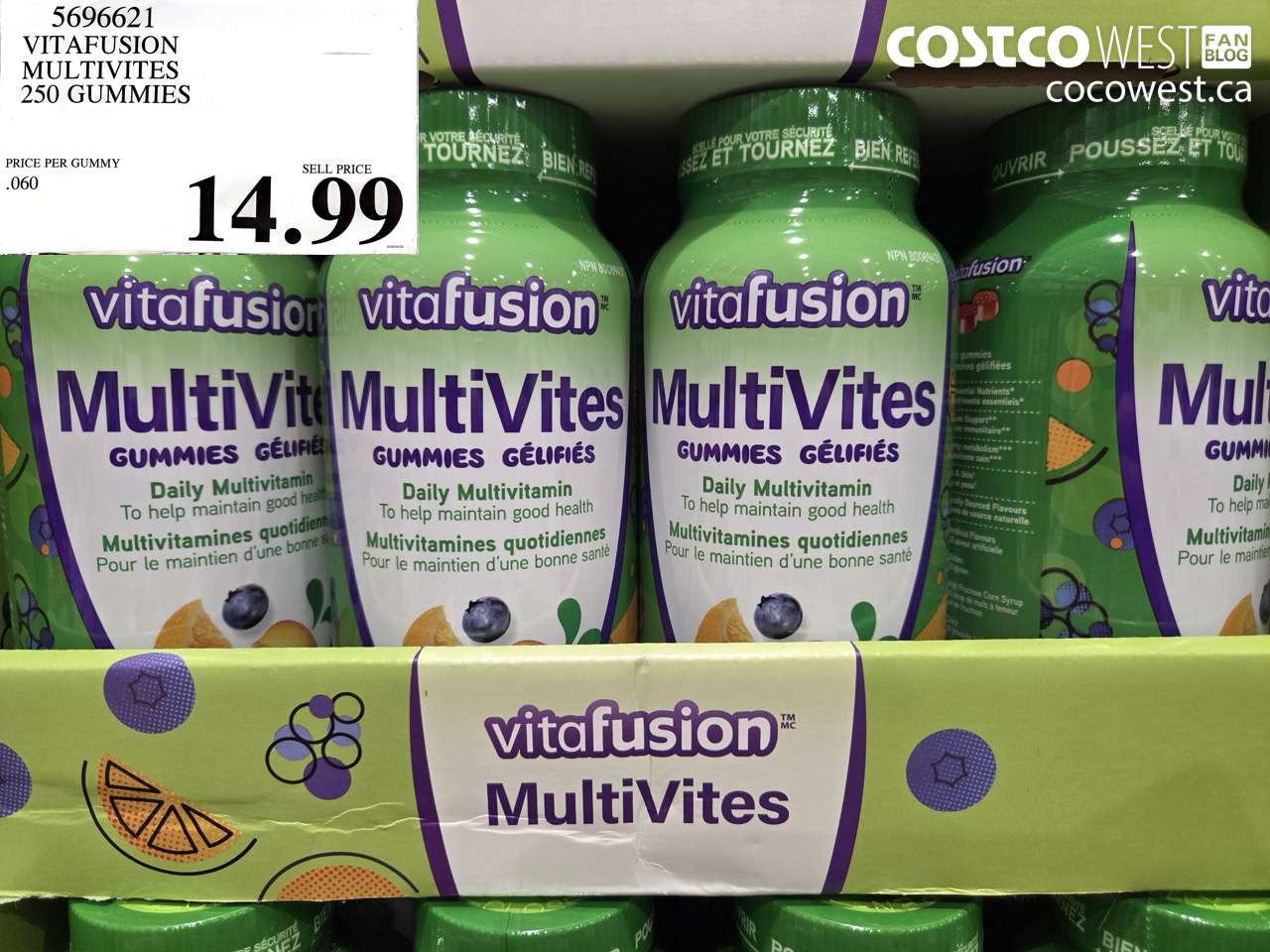 5696621 VITAFUSION MULTIVITES 250 GUMMIES $14.99