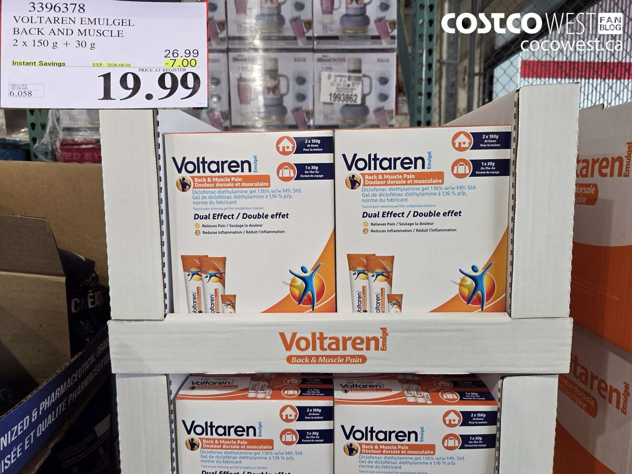 3396378 VOLTAREN EMULGEL BACK AND MUSCLE 2 X 150 G + 30 G ($7.00 INSTANT SAVINGS EXPIRES ON 2026-08-02) $19.99