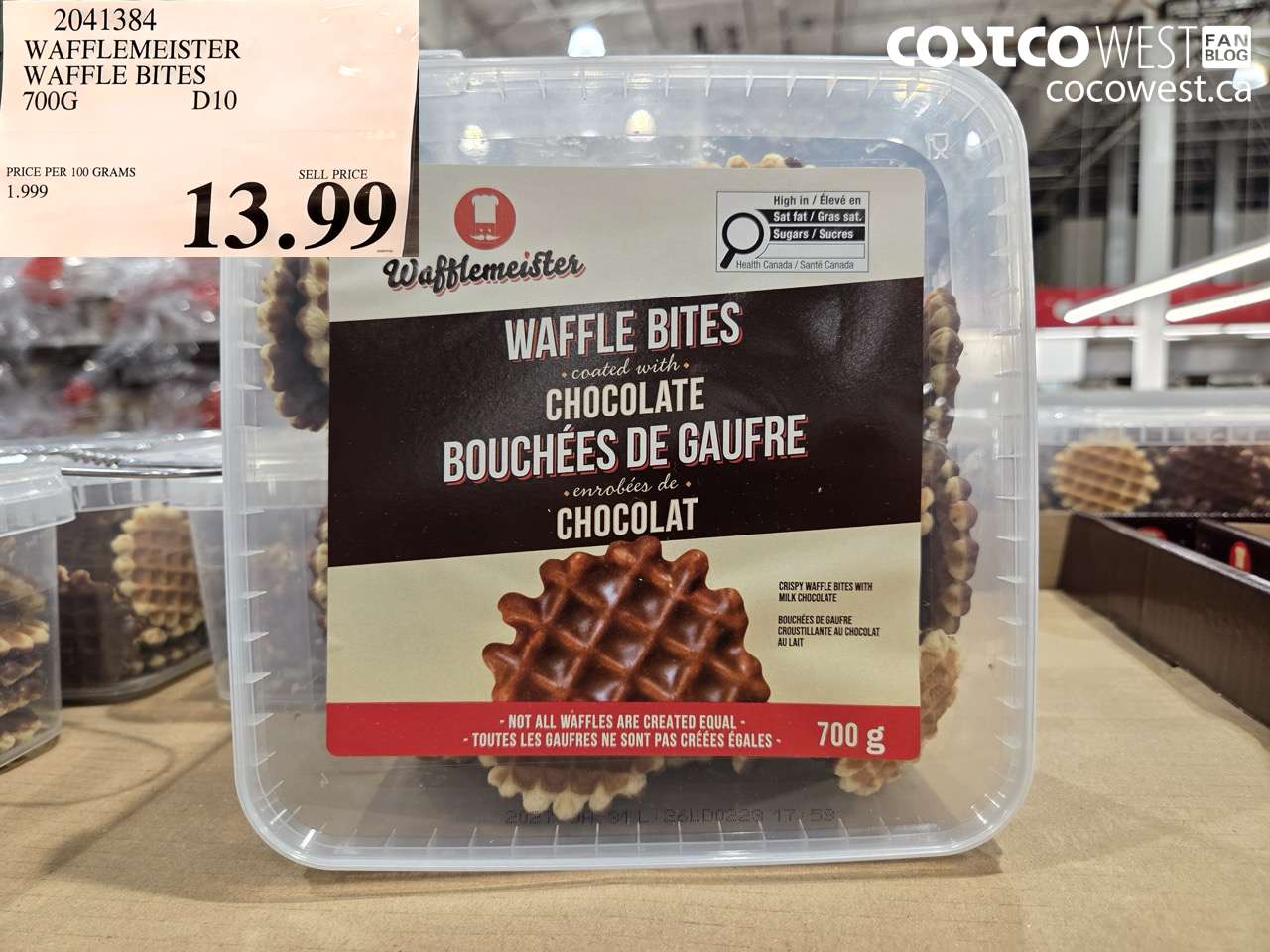 2041384 WAFFLEMEISTER WAFFLE BITES 700G $13.99