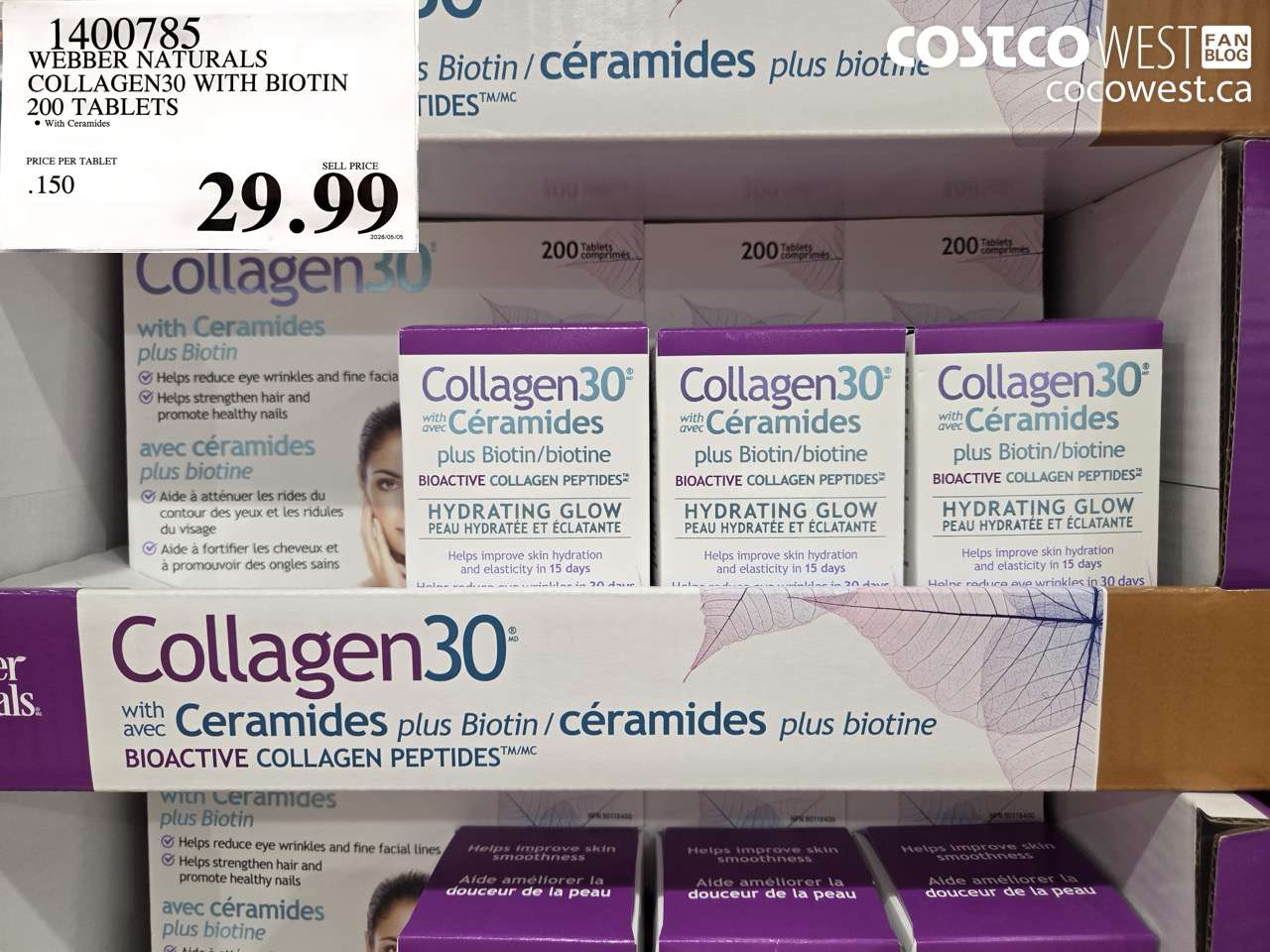 1400785 WEBBER NATURALS COLLAGEN30 WITH BIOTIN 200 TABLETS $29.99
