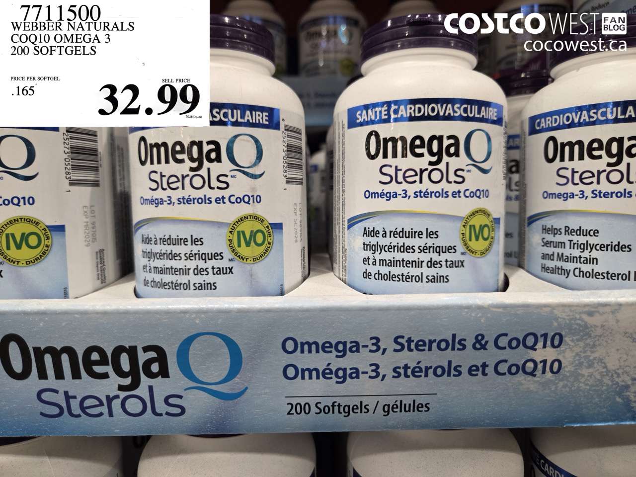 7711500 WEBBER NATURALS COQ10 OMEGA 3 200 SOFTGELS $32.99