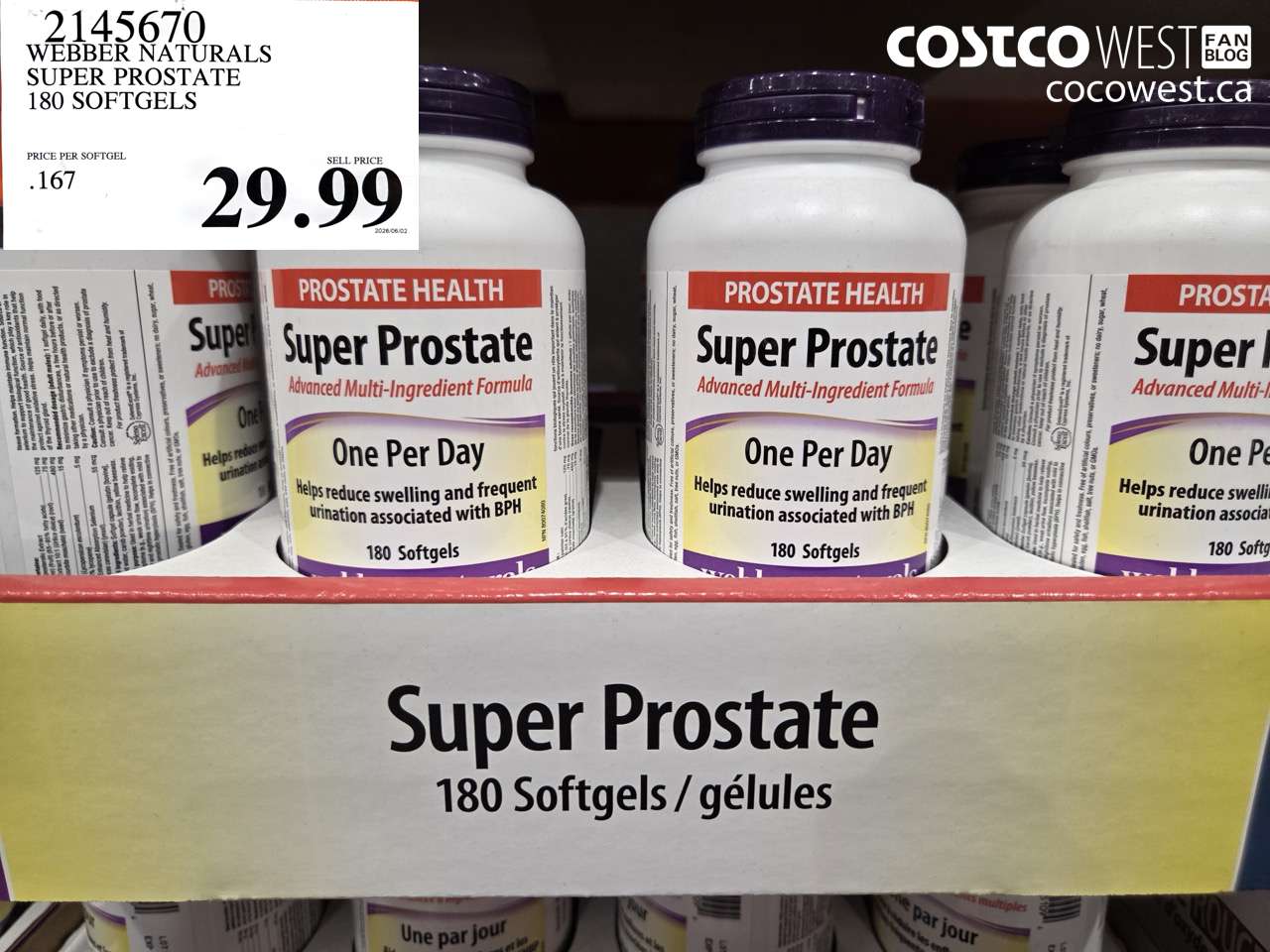2145670 WEBBER NATURALS SUPER PROSTATE 180 SOFTGELS $29.99