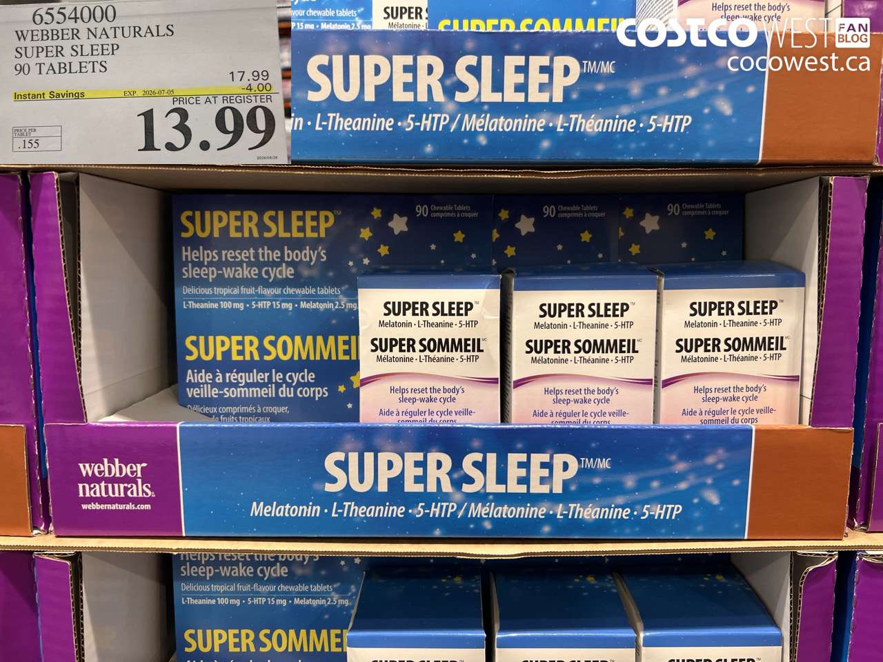 6554000 WEBBER NATURALS SUPER SLEEP 90 TABLETS ($4.00 INSTANT SAVINGS EXPIRES ON 2026-07-05) $13.99