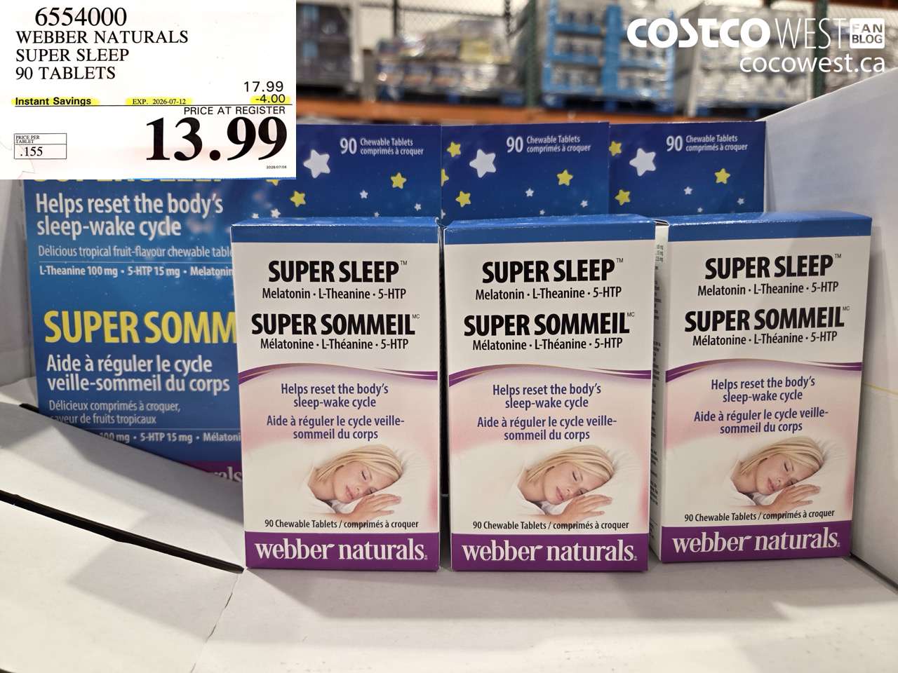 6554000 WEBBER NATURALS SUPER SLEEP 90 TABLETS ($4.00 INSTANT SAVINGS EXPIRES ON 2026-07-12) $13.99