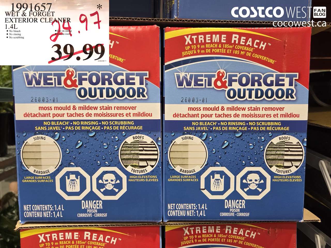 1991657 WET & FORGET EXTERIOR CLEANER 1.4L $24.97