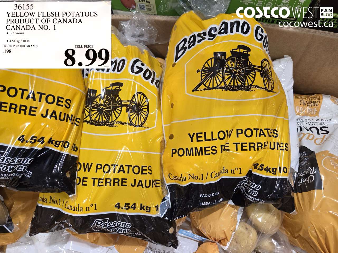36155 YELLOW FLESH POTATOES PRODUCT OF CANADA CANADA NO. 1 $8.99