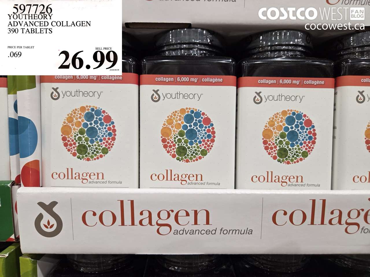 597726 YOUTHEORY ADVANCED COLLAGEN 390 TABLETS $26.99