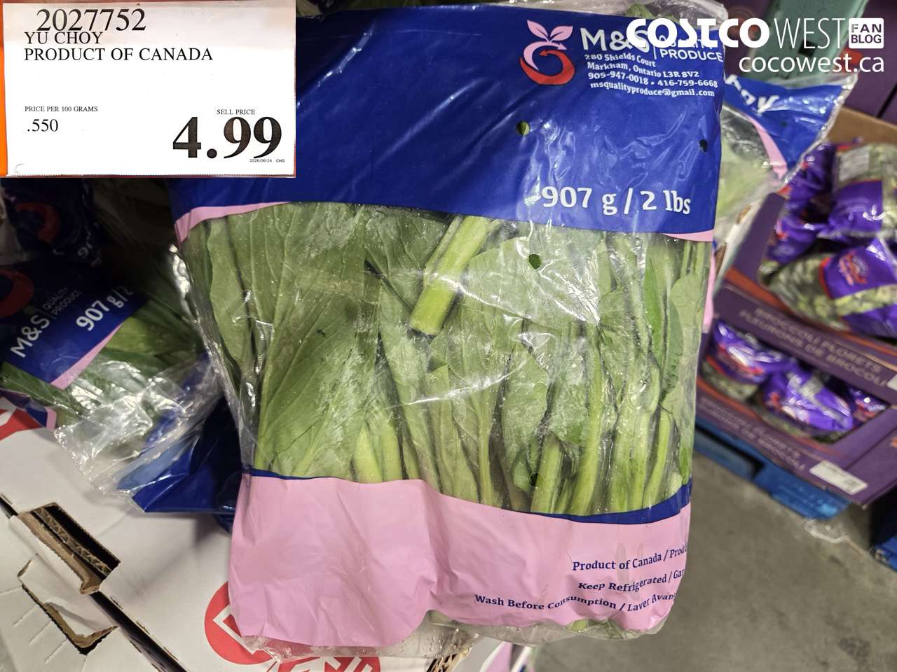 2027752 YU CHOY PRODUCT OF CANADA $4.99