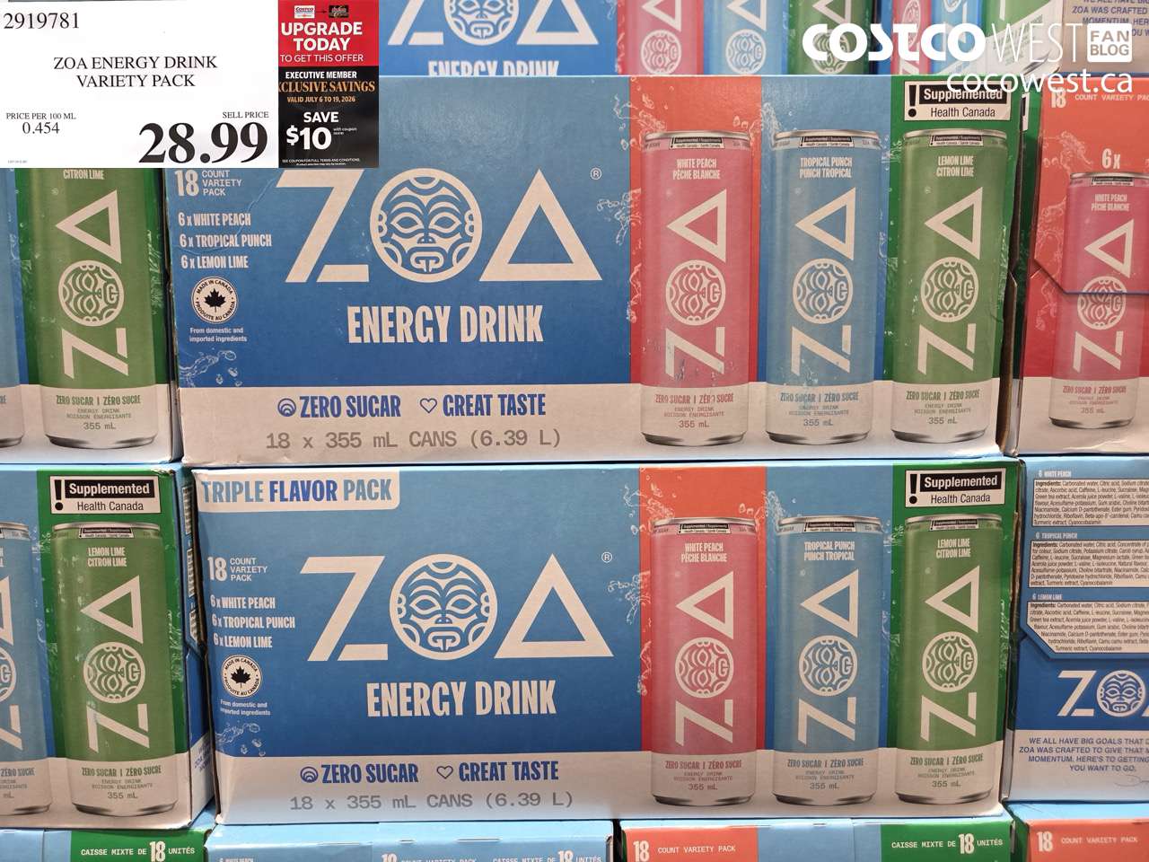 2919781 ZOA ENERGY DRINK VARIETY PACK ($10.00 INSTANT SAVINGS EXPIRES ON 2026-07-19) $18.99