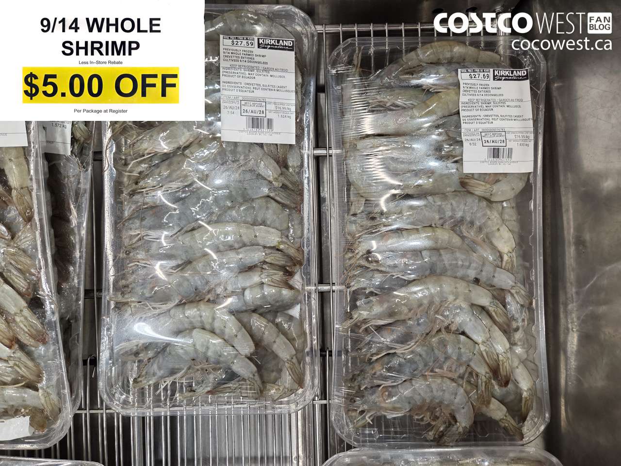 16783 9/14 WHOLE SHRIMP ($5.00 INSTANT SAVINGS)