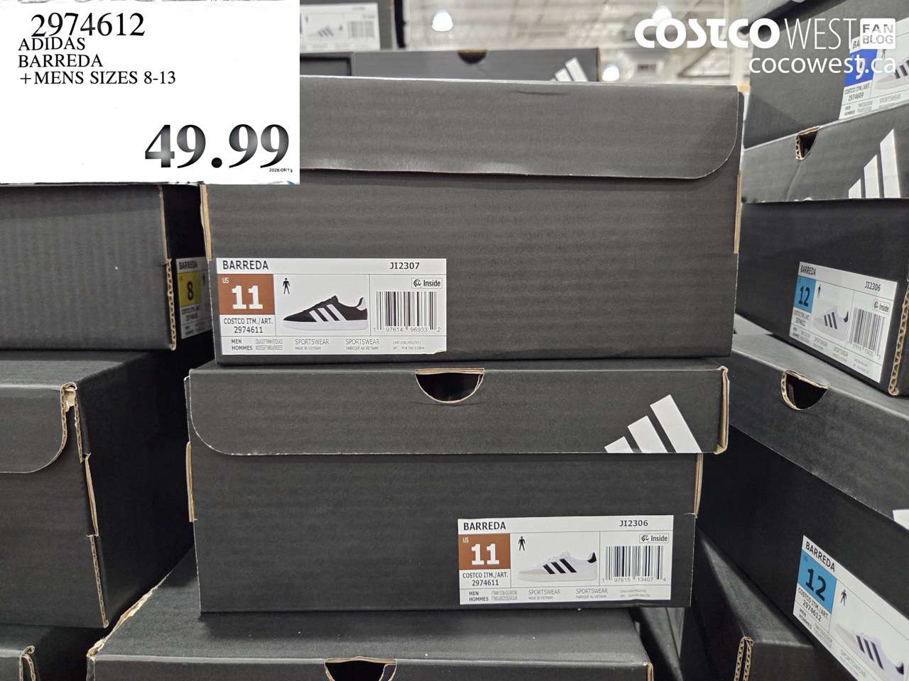 2974612 ADIDAS BARREDA MENS SIZES 8-13 $49.99