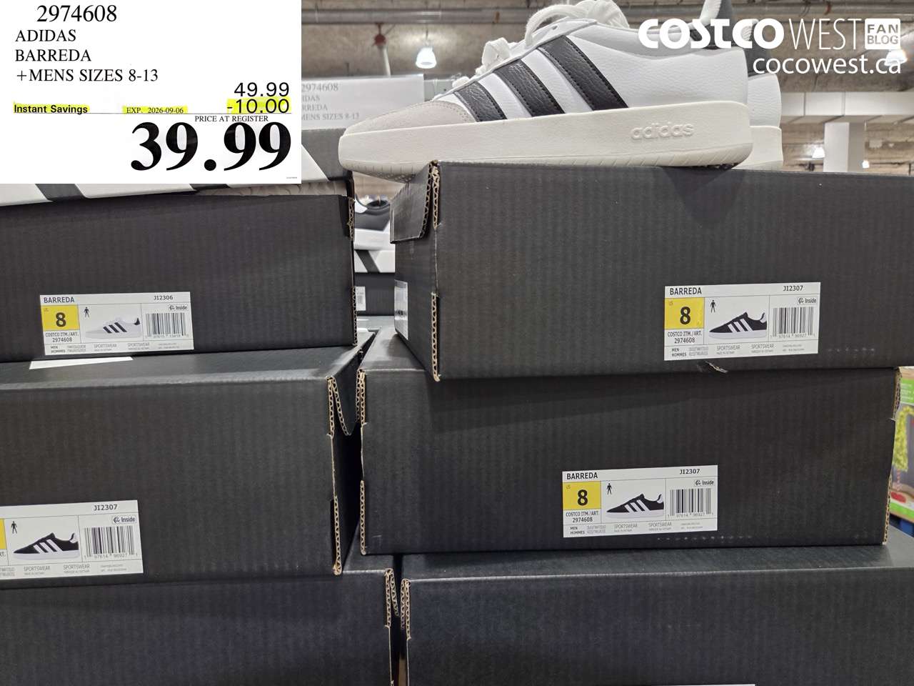 2974608 ADIDAS BARREDA MENS SIZES 8-13 ($10.00 INSTANT SAVINGS EXPIRES ON 2026-09-06) $39.99