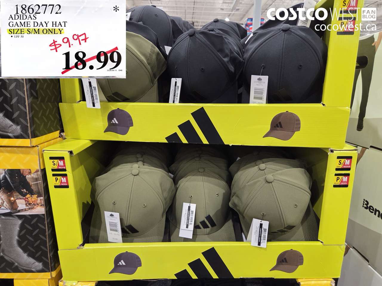 1862772 ADIDAS GAME DAY HAT SIZE S/M ONLY $9.97