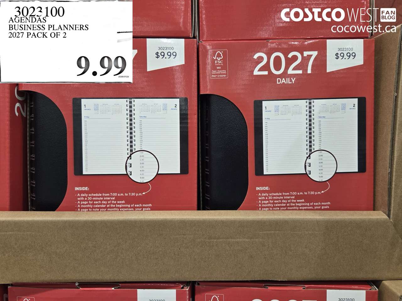 3023100 AGENDAS BUSINESS PLANNERS 2027 PACK OF 2 $9.99