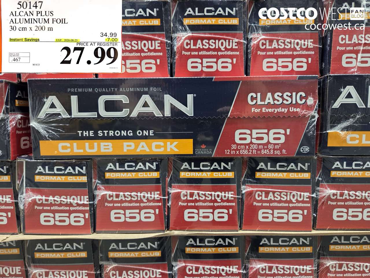 50147 ALCAN PLUS ALUMINUM FOIL 30 CM X 200 M ($7.00 INSTANT SAVINGS EXPIRES ON 2026-08-23) $27.99