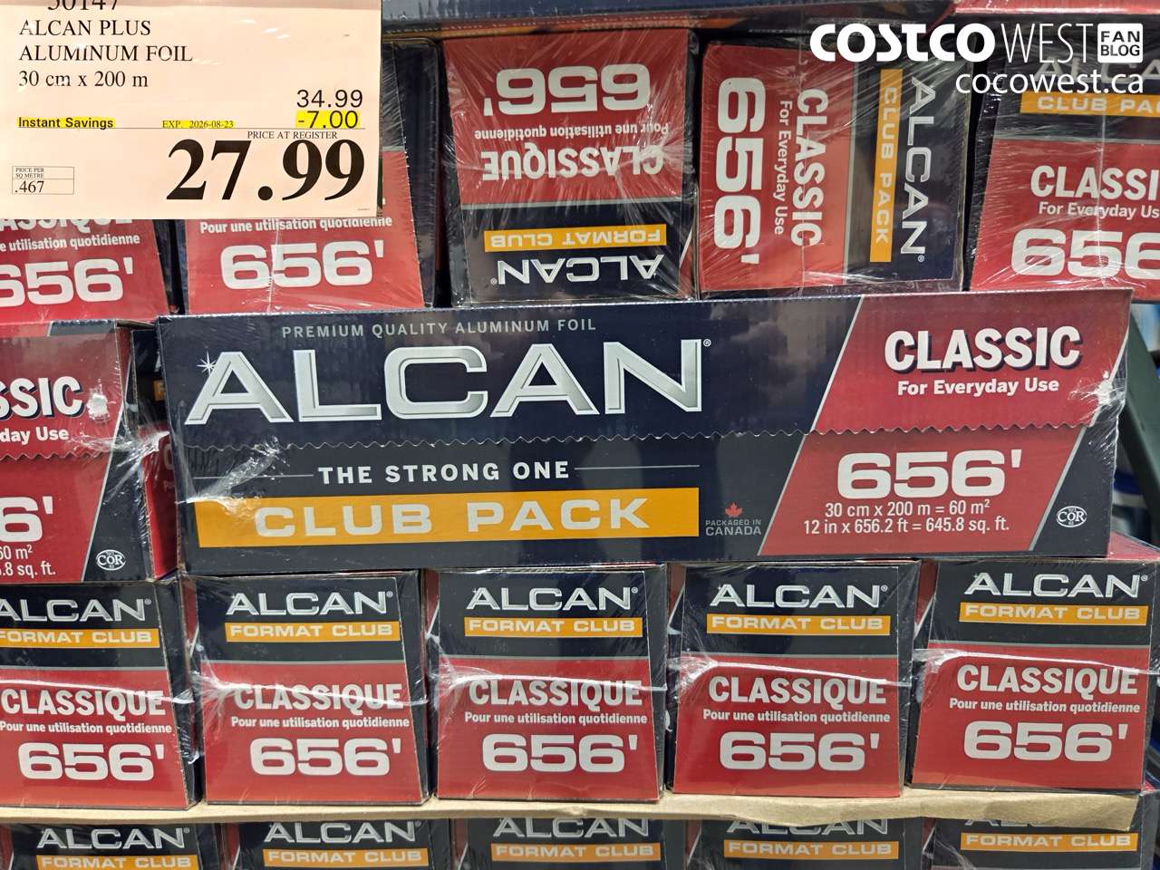 30147 ALCAN PLUS ALUMINUM FOIL 30 CM X 200 M ($7.00 INSTANT SAVINGS EXPIRES ON 2026-08-23) $27.99
