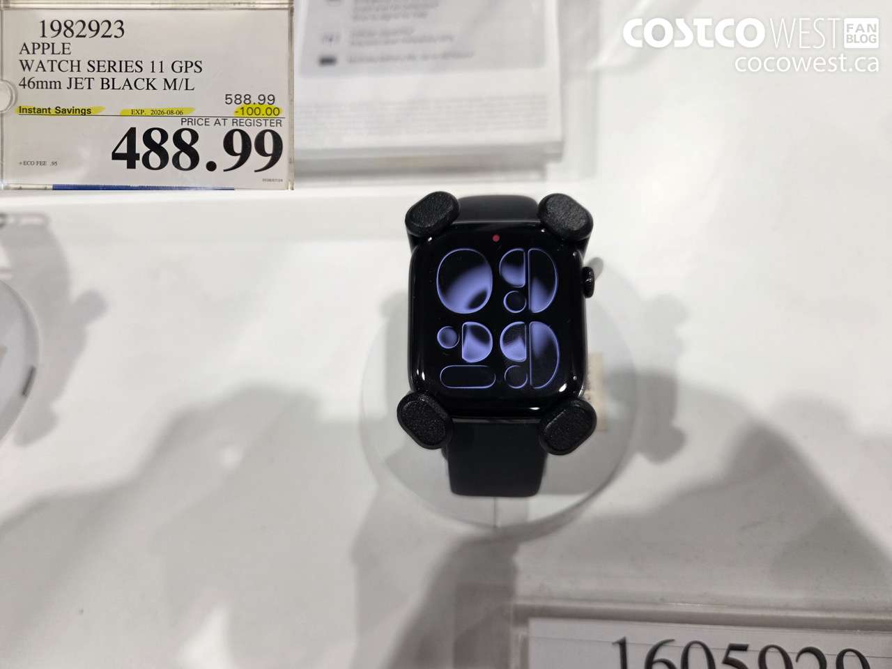 1982923 APPLE WATCH SERIES 11 GPS 46MM JET BLACK M/L ($100.00 INSTANT SAVINGS EXPIRES ON 2026-08-06) $488.99