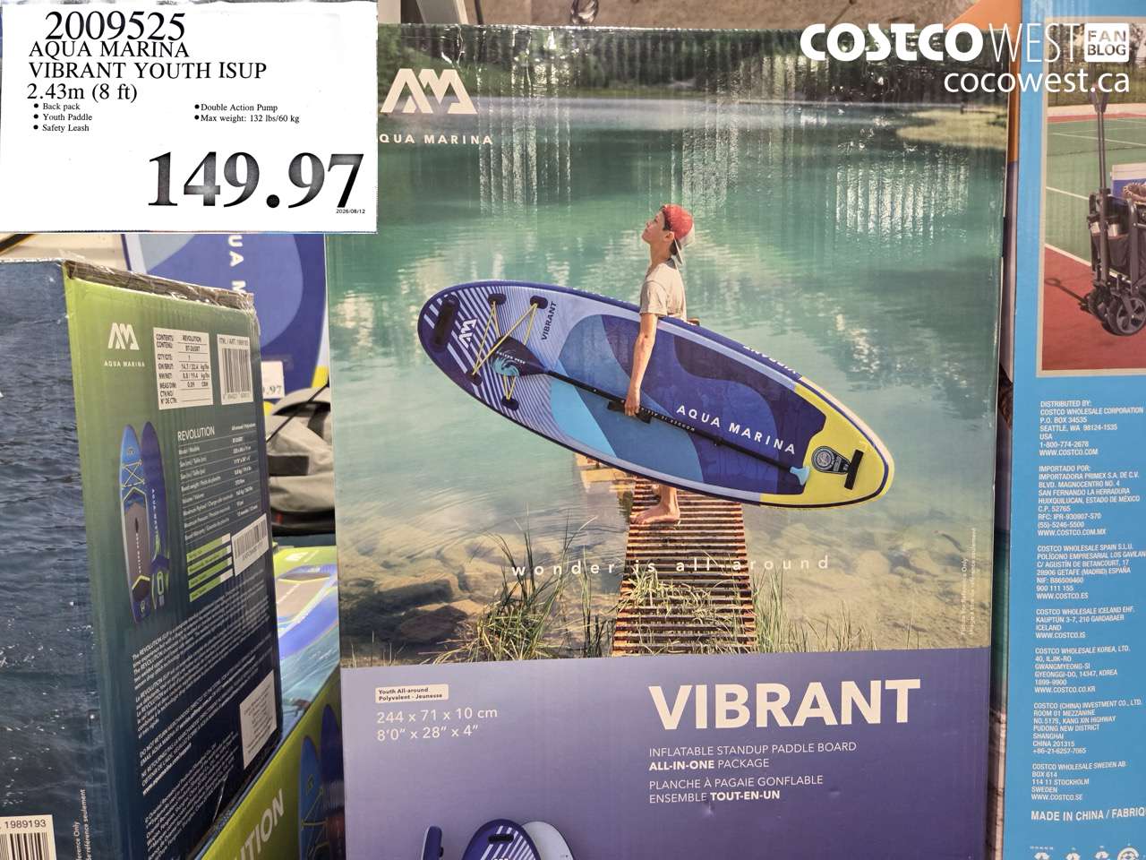 2009525 AQUA MARINA VIBRANT YOUTH ISUP 2.43M (8 FT) $149.97