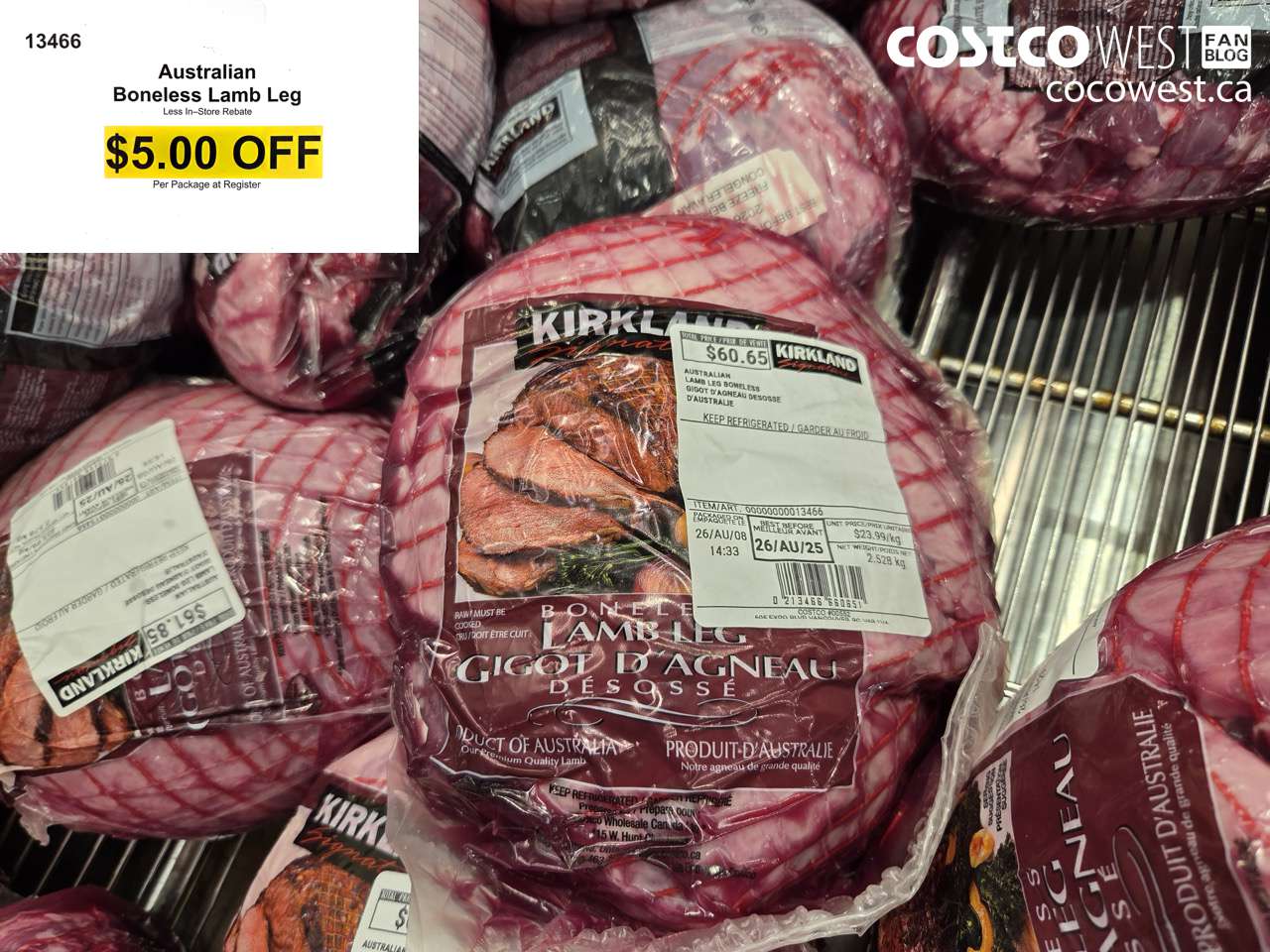 13466 AUSTRALIAN BONELESS LAMB LEG ($5.00 INSTANT SAVINGS)