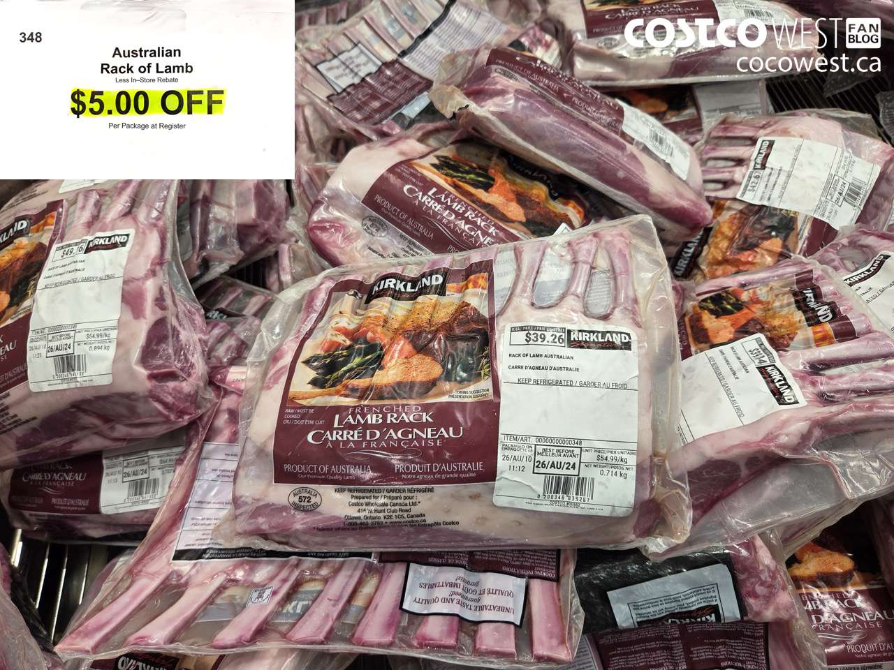 348 AUSTRALIAN RACK OF LAMB ($5.00 INSTANT SAVINGS)