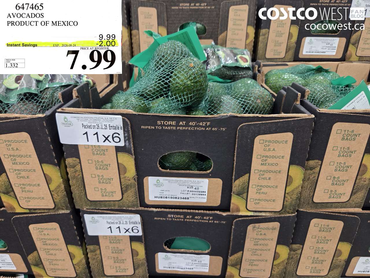 647465 AVOCADOS PRODUCT OF MEXICO ($2.00 INSTANT SAVINGS EXPIRES ON 2026-08-24) $7.99