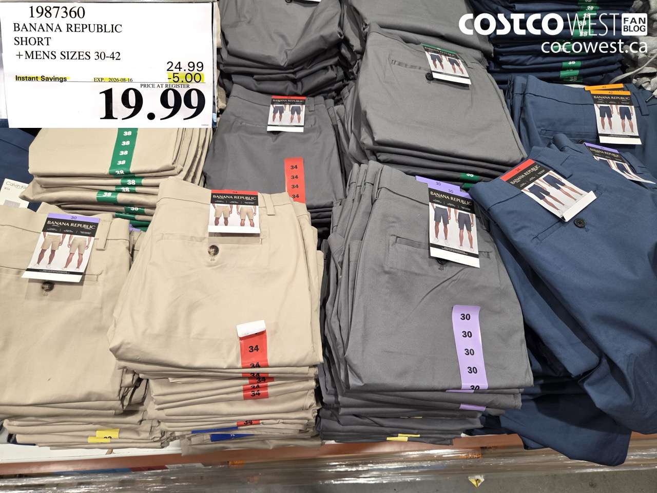 1987360 BANANA REPUBLIC SHORT MENS SIZES 30-42 ($5.00 INSTANT SAVINGS EXPIRES ON 2026-08-16) $19.99