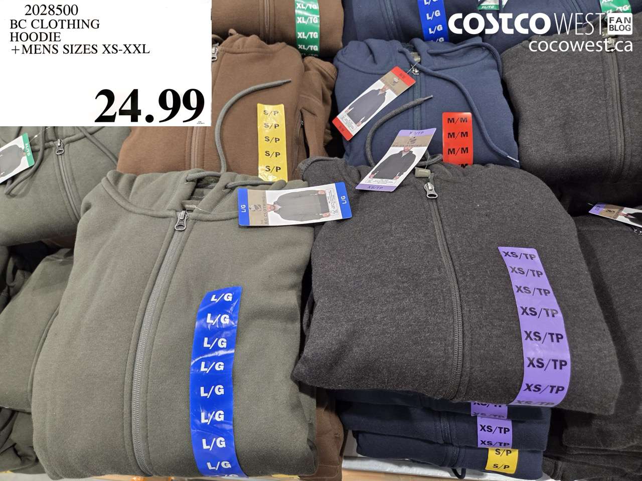 2028500 BC CLOTHING HOODIE MENS SIZES XS-XXL $24.99