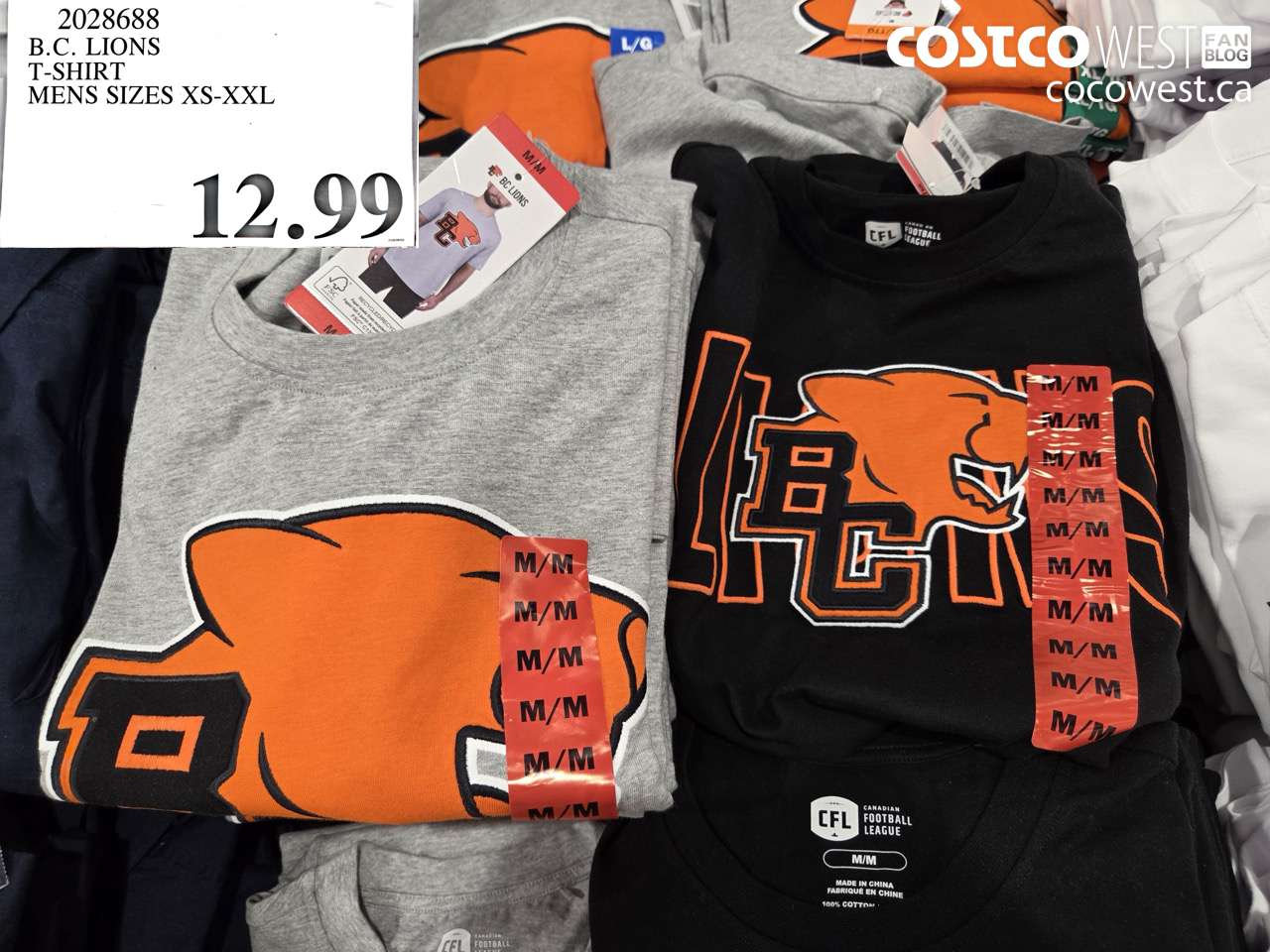 2028688 B.C. LIONS T-SHIRT MENS SIZES XS-XXL $12.99