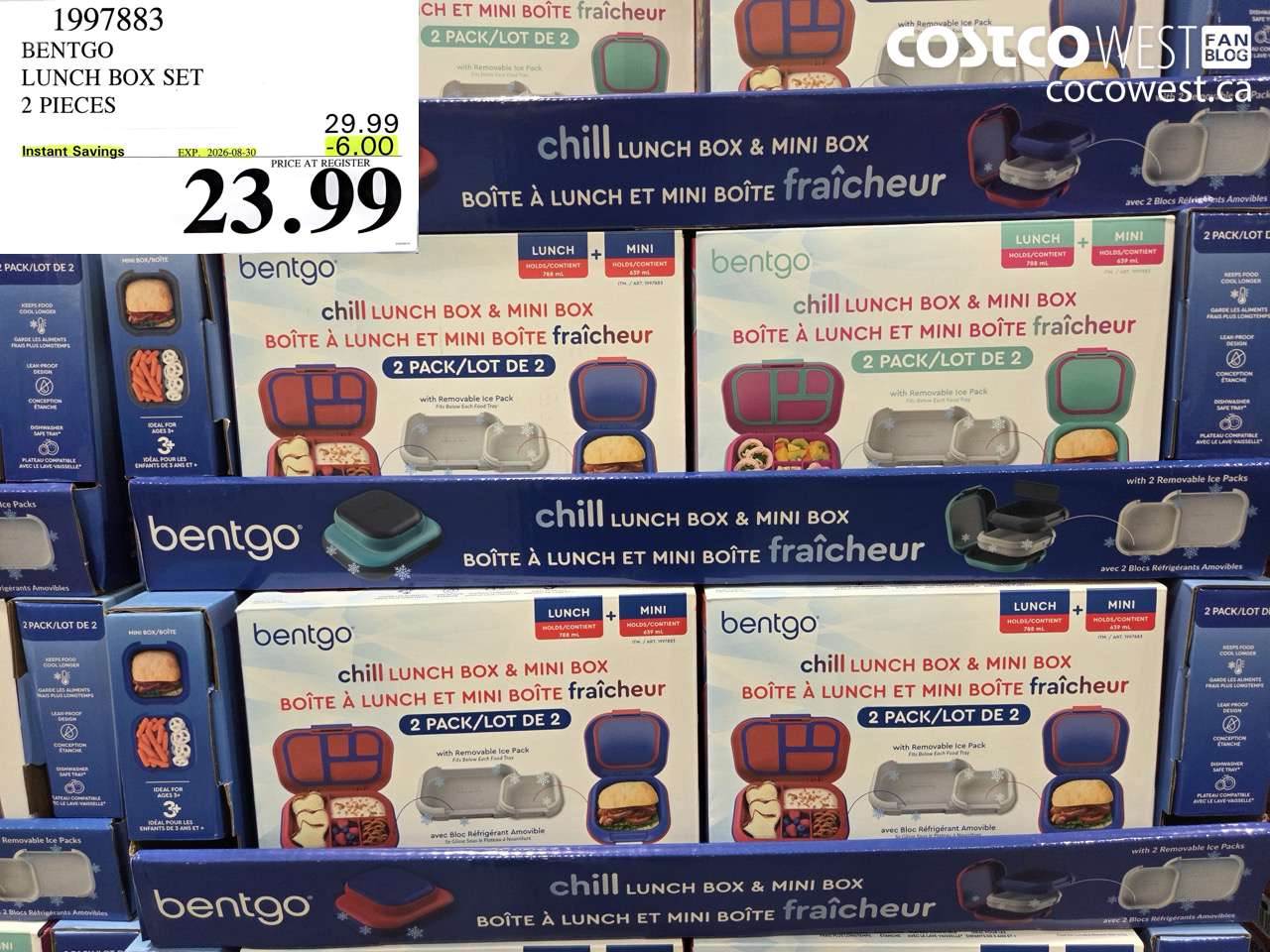 1997883 BENTGO LUNCH BOX SET 2 PIECES ($6.00 INSTANT SAVINGS EXPIRES ON 2026-08-30) $23.99