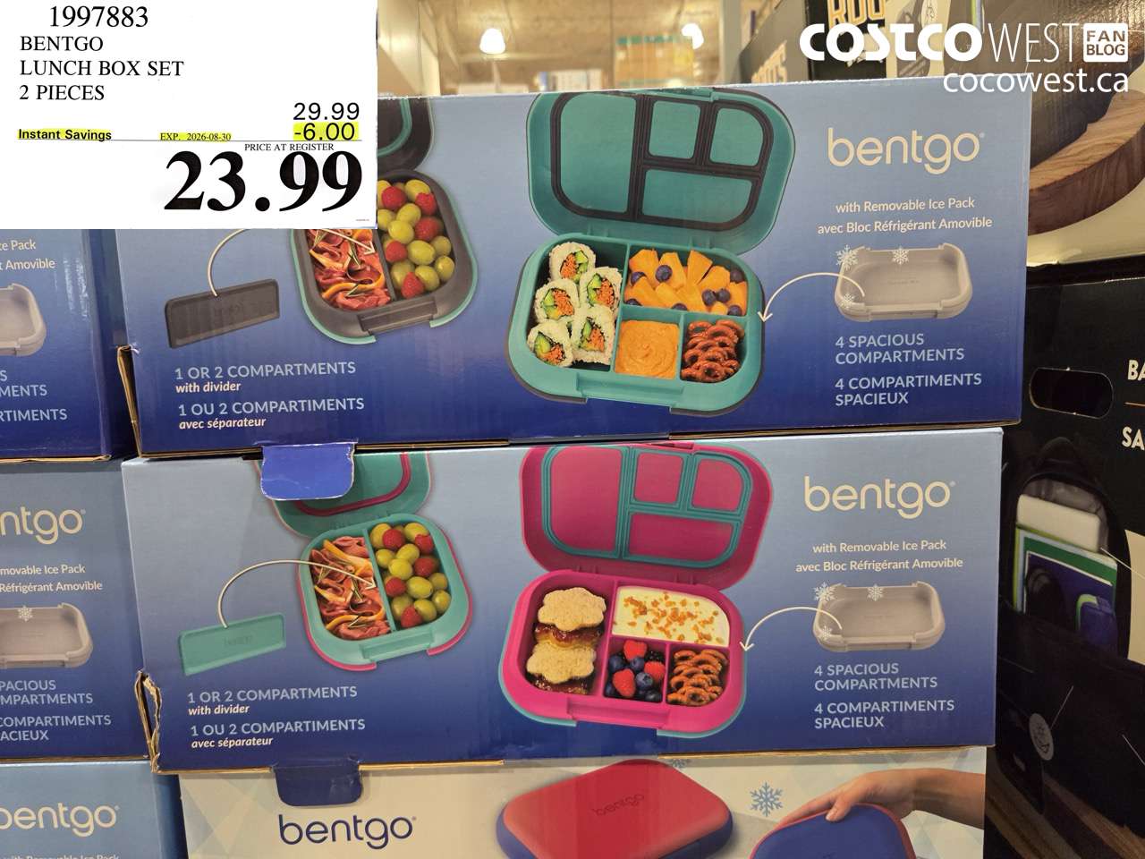 1997883 BENTGO LUNCH BOX SET 2 PIECES ($6.00 INSTANT SAVINGS EXPIRES ON 2026-08-30) $23.99
