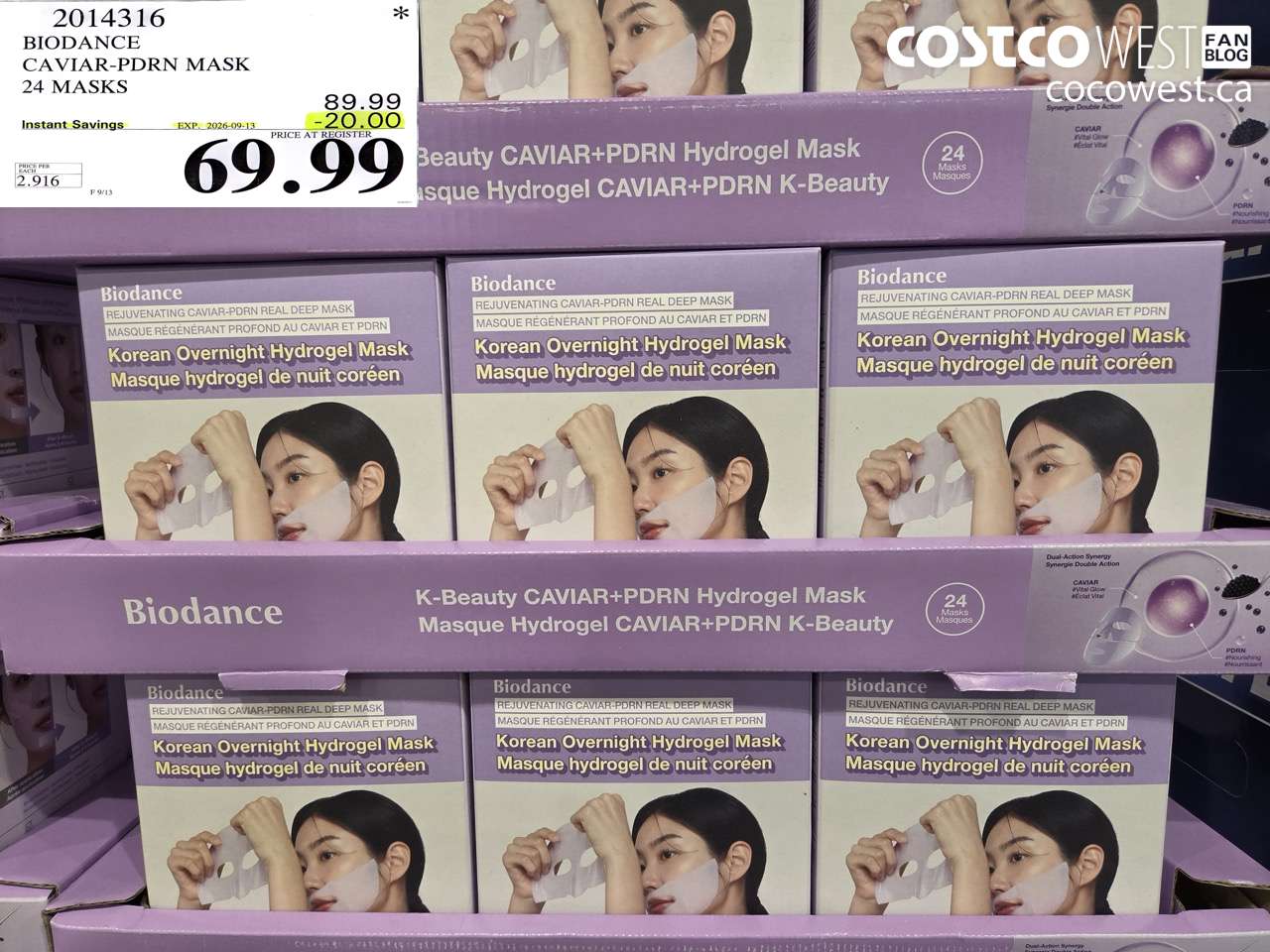 2014316 BIODANCE CAVIAR-PDRN MASK 24 MASKS ($20.00 INSTANT SAVINGS EXPIRES ON 2026-09-13) $69.99