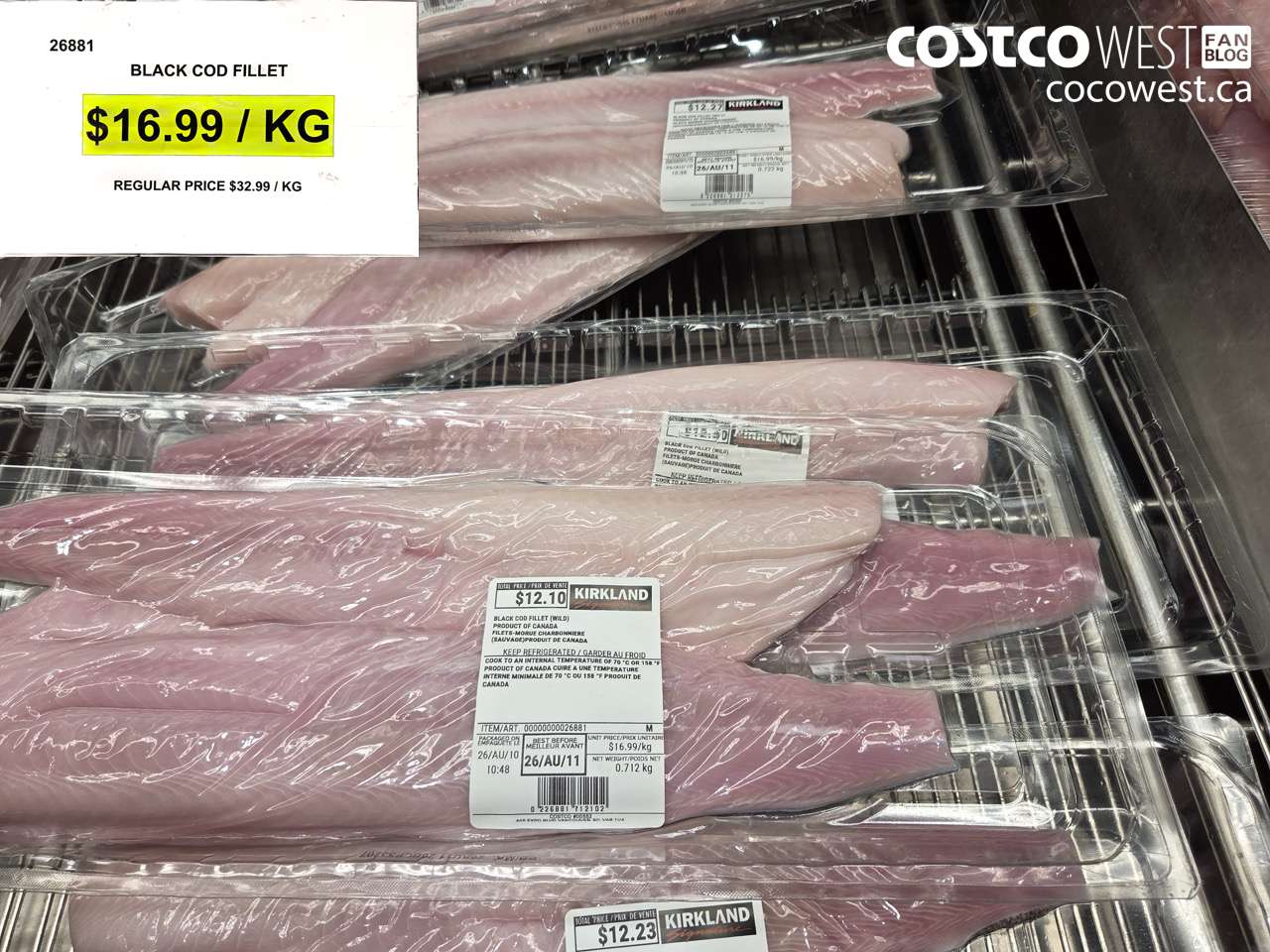 26881 BLACK COD FILLET $16.99